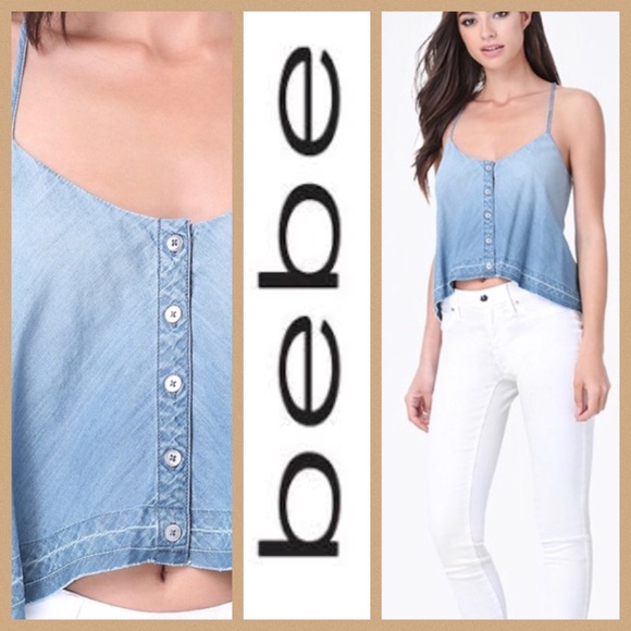 bebe Tops - Bebe jean ombré  tank nwt